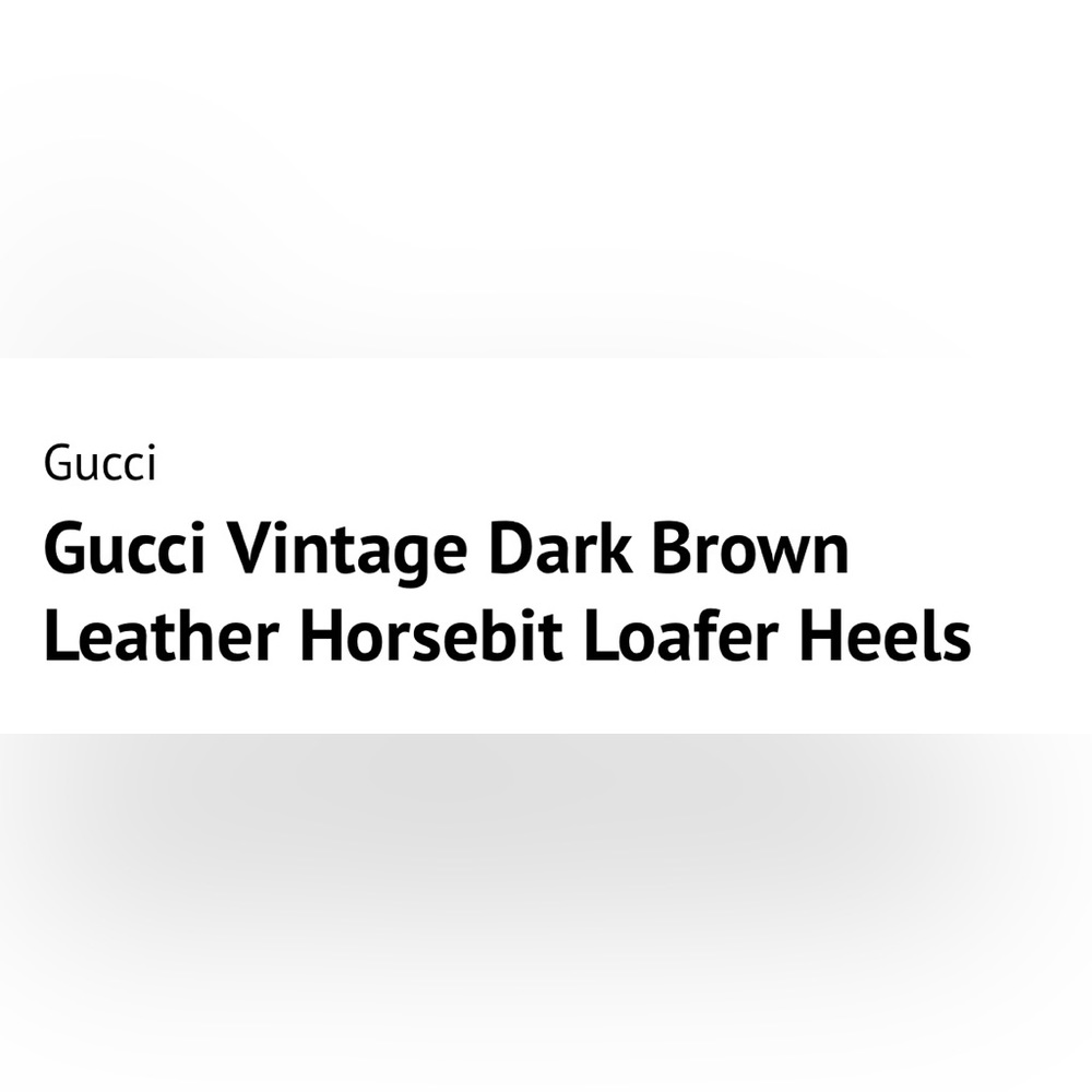GUCCI vintage chocolate brown loafers with small pretty heel !!! - Picture 4 of 11